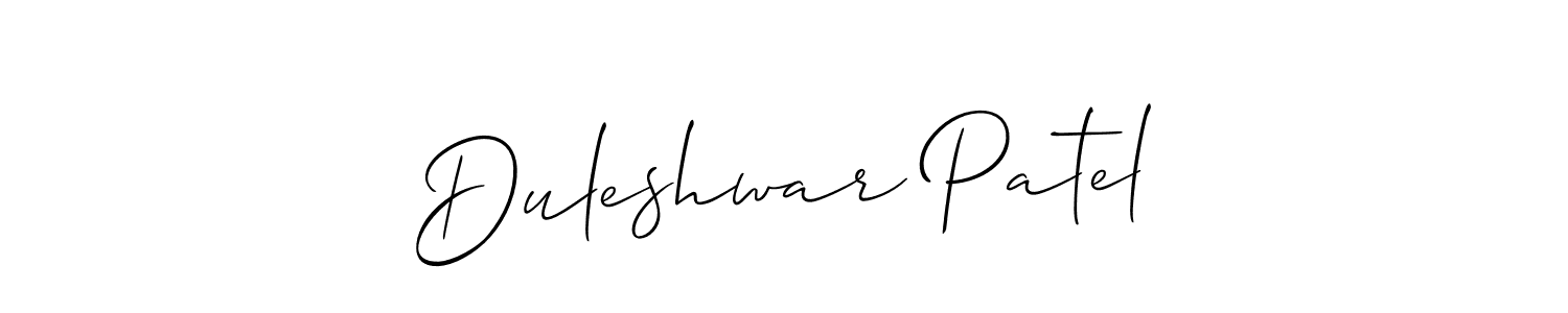 You can use this online signature creator to create a handwritten signature for the name Duleshwar Patel. This is the best online autograph maker. Duleshwar Patel signature style 2 images and pictures png