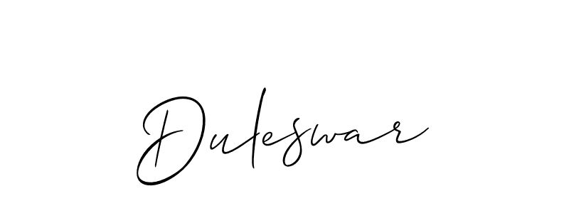 You can use this online signature creator to create a handwritten signature for the name Duleswar. This is the best online autograph maker. Duleswar signature style 2 images and pictures png
