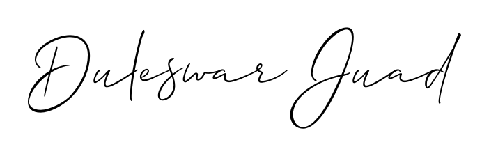 Discover the perfect balance of readability and style for Duleswar Juad with Allison_Script font. Create your dream signature today. Duleswar Juad signature style 2 images and pictures png