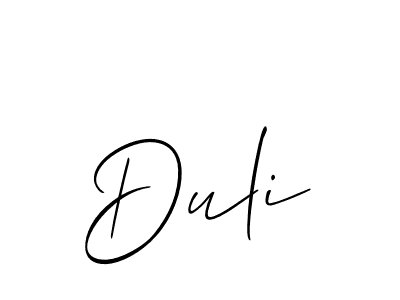 Make a beautiful signature design for name Duli. Use this online signature maker to create a handwritten signature for free. Duli signature style 2 images and pictures png