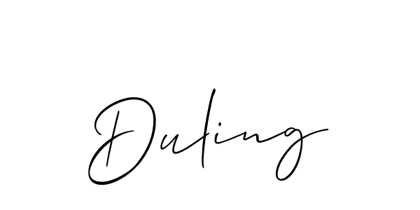 Make a beautiful signature design for name Duling. Use this online signature maker to create a handwritten signature for free. Duling signature style 2 images and pictures png