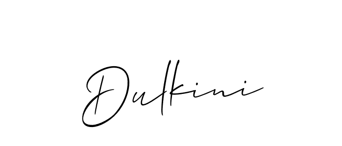 How to make Dulkini name signature. Use Allison_Script style for creating short signs online. This is the latest handwritten sign. Dulkini signature style 2 images and pictures png
