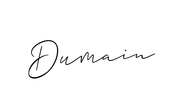 The best way (Allison_Script) to make a short signature is to pick only two or three words in your name. The name Dumain include a total of six letters. For converting this name. Dumain signature style 2 images and pictures png