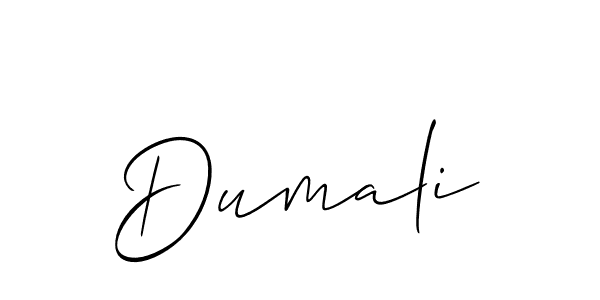 if you are searching for the best signature style for your name Dumali. so please give up your signature search. here we have designed multiple signature styles  using Allison_Script. Dumali signature style 2 images and pictures png