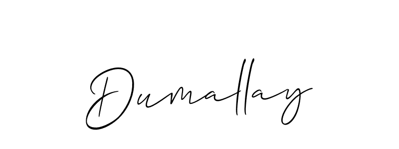 How to Draw Dumallay signature style? Allison_Script is a latest design signature styles for name Dumallay. Dumallay signature style 2 images and pictures png
