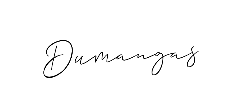 How to make Dumangas signature? Allison_Script is a professional autograph style. Create handwritten signature for Dumangas name. Dumangas signature style 2 images and pictures png