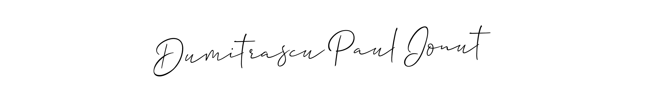 How to make Dumitrascu Paul Ionut signature? Allison_Script is a professional autograph style. Create handwritten signature for Dumitrascu Paul Ionut name. Dumitrascu Paul Ionut signature style 2 images and pictures png