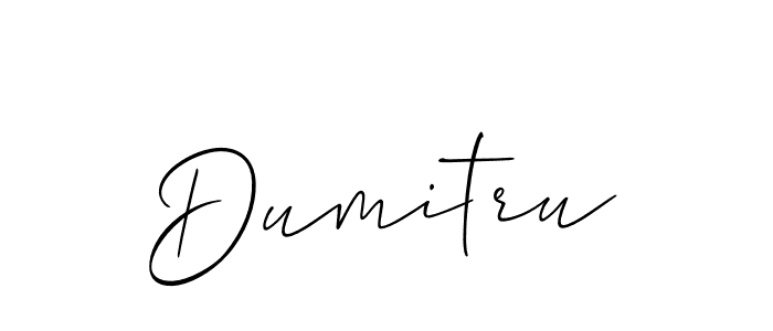 Make a beautiful signature design for name Dumitru. With this signature (Allison_Script) style, you can create a handwritten signature for free. Dumitru signature style 2 images and pictures png