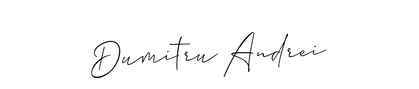 Make a short Dumitru Andrei signature style. Manage your documents anywhere anytime using Allison_Script. Create and add eSignatures, submit forms, share and send files easily. Dumitru Andrei signature style 2 images and pictures png