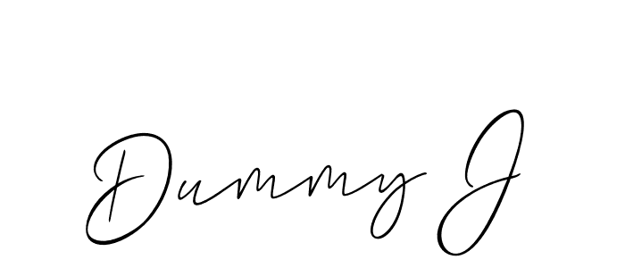 How to make Dummy J signature? Allison_Script is a professional autograph style. Create handwritten signature for Dummy J name. Dummy J signature style 2 images and pictures png