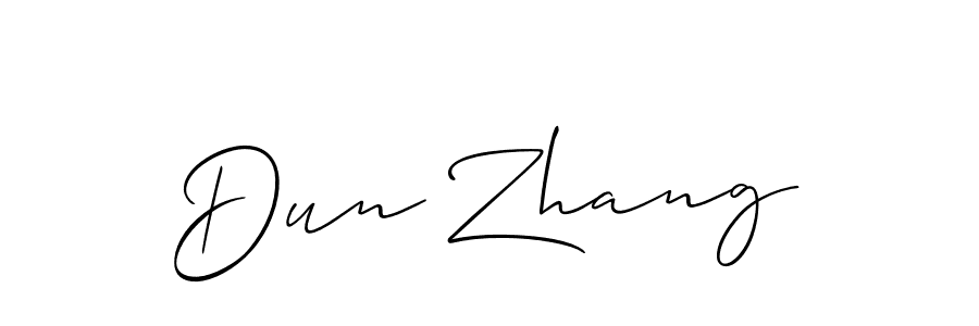 Design your own signature with our free online signature maker. With this signature software, you can create a handwritten (Allison_Script) signature for name Dun Zhang. Dun Zhang signature style 2 images and pictures png