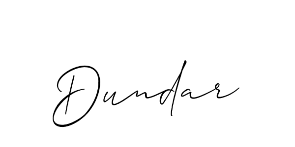 How to make Dundar name signature. Use Allison_Script style for creating short signs online. This is the latest handwritten sign. Dundar signature style 2 images and pictures png