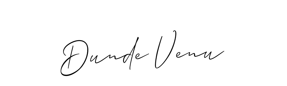 How to Draw Dunde Venu signature style? Allison_Script is a latest design signature styles for name Dunde Venu. Dunde Venu signature style 2 images and pictures png