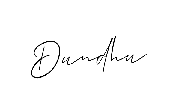 You should practise on your own different ways (Allison_Script) to write your name (Dundhu) in signature. don't let someone else do it for you. Dundhu signature style 2 images and pictures png