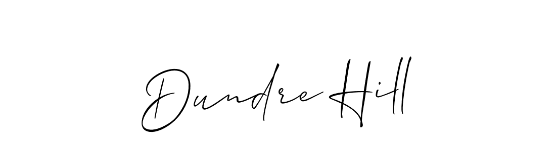 if you are searching for the best signature style for your name Dundre Hill. so please give up your signature search. here we have designed multiple signature styles  using Allison_Script. Dundre Hill signature style 2 images and pictures png