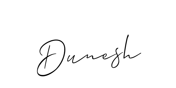 Dunesh stylish signature style. Best Handwritten Sign (Allison_Script) for my name. Handwritten Signature Collection Ideas for my name Dunesh. Dunesh signature style 2 images and pictures png