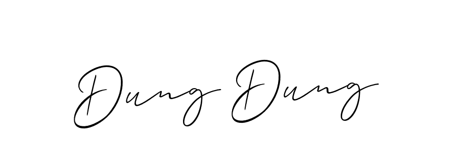 Make a beautiful signature design for name Dung Dung. With this signature (Allison_Script) style, you can create a handwritten signature for free. Dung Dung signature style 2 images and pictures png