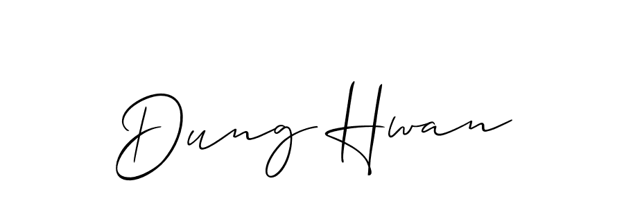 Similarly Allison_Script is the best handwritten signature design. Signature creator online .You can use it as an online autograph creator for name Dung Hwan. Dung Hwan signature style 2 images and pictures png