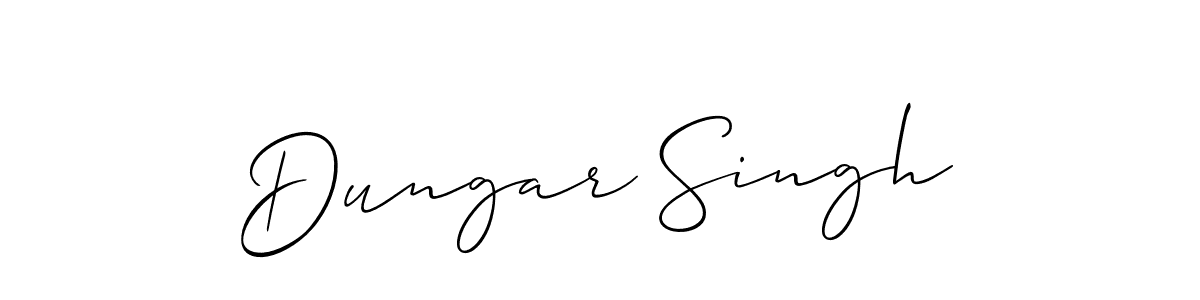 This is the best signature style for the Dungar Singh name. Also you like these signature font (Allison_Script). Mix name signature. Dungar Singh signature style 2 images and pictures png
