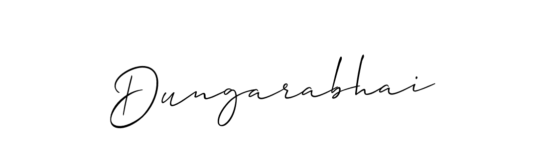 Use a signature maker to create a handwritten signature online. With this signature software, you can design (Allison_Script) your own signature for name Dungarabhai. Dungarabhai signature style 2 images and pictures png