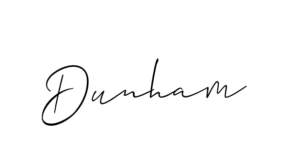 Also we have Dunham name is the best signature style. Create professional handwritten signature collection using Allison_Script autograph style. Dunham signature style 2 images and pictures png