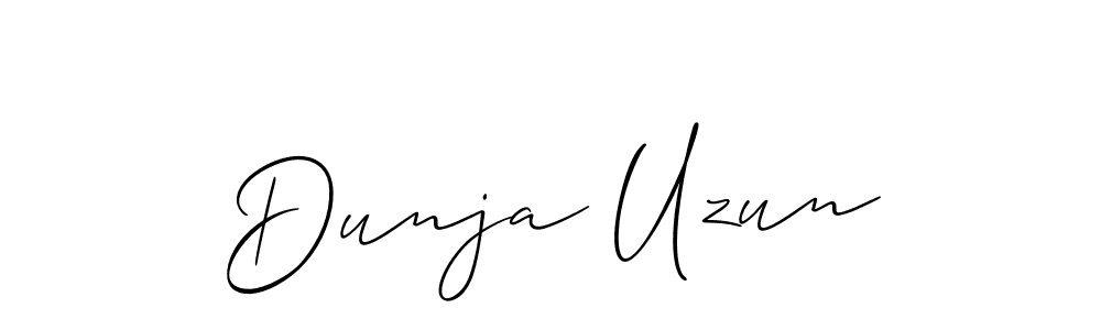 Similarly Allison_Script is the best handwritten signature design. Signature creator online .You can use it as an online autograph creator for name Dunja Uzun. Dunja Uzun signature style 2 images and pictures png
