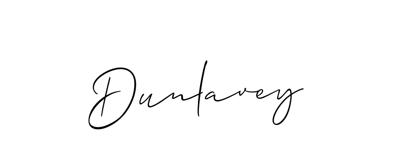 How to make Dunlavey signature? Allison_Script is a professional autograph style. Create handwritten signature for Dunlavey name. Dunlavey signature style 2 images and pictures png