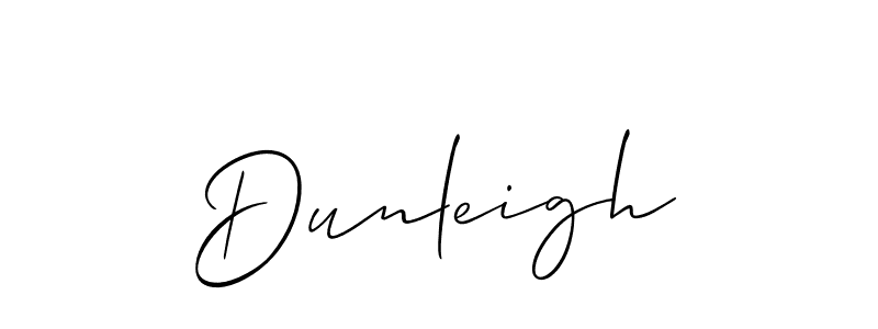 Dunleigh stylish signature style. Best Handwritten Sign (Allison_Script) for my name. Handwritten Signature Collection Ideas for my name Dunleigh. Dunleigh signature style 2 images and pictures png