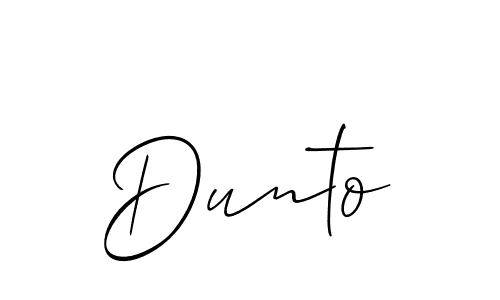 You should practise on your own different ways (Allison_Script) to write your name (Dunto) in signature. don't let someone else do it for you. Dunto signature style 2 images and pictures png