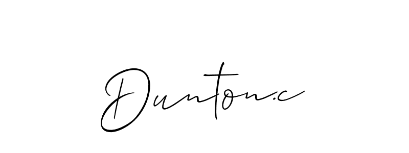It looks lik you need a new signature style for name Dunton.c. Design unique handwritten (Allison_Script) signature with our free signature maker in just a few clicks. Dunton.c signature style 2 images and pictures png