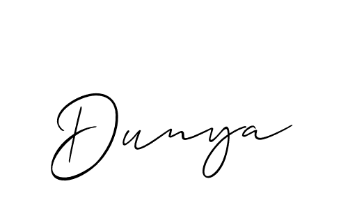 Make a short Dunya signature style. Manage your documents anywhere anytime using Allison_Script. Create and add eSignatures, submit forms, share and send files easily. Dunya signature style 2 images and pictures png