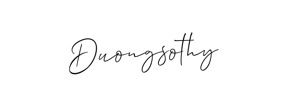 Design your own signature with our free online signature maker. With this signature software, you can create a handwritten (Allison_Script) signature for name Duongsothy. Duongsothy signature style 2 images and pictures png