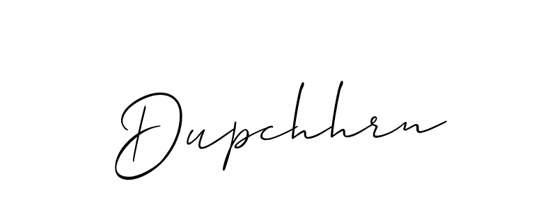 Design your own signature with our free online signature maker. With this signature software, you can create a handwritten (Allison_Script) signature for name Dupchhrn. Dupchhrn signature style 2 images and pictures png