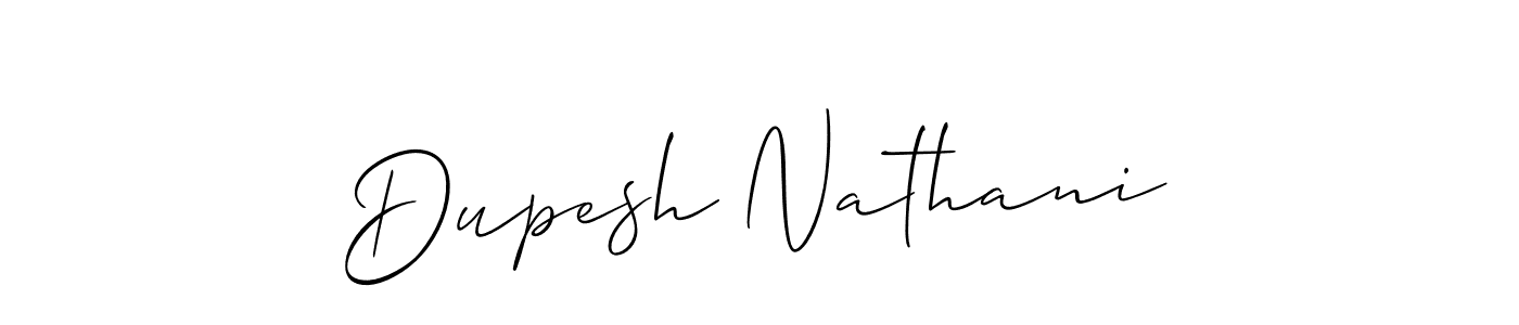 if you are searching for the best signature style for your name Dupesh Nathani. so please give up your signature search. here we have designed multiple signature styles  using Allison_Script. Dupesh Nathani signature style 2 images and pictures png