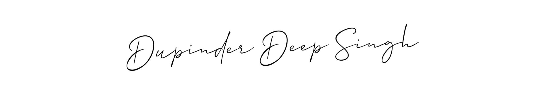 if you are searching for the best signature style for your name Dupinder Deep Singh. so please give up your signature search. here we have designed multiple signature styles  using Allison_Script. Dupinder Deep Singh signature style 2 images and pictures png