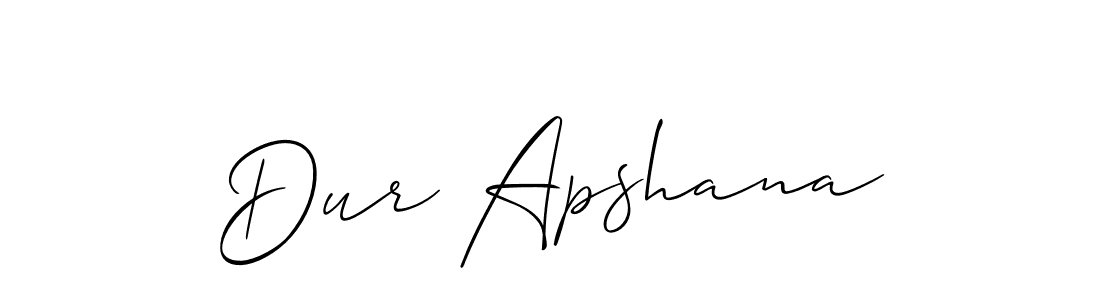 Similarly Allison_Script is the best handwritten signature design. Signature creator online .You can use it as an online autograph creator for name Dur Apshana. Dur Apshana signature style 2 images and pictures png