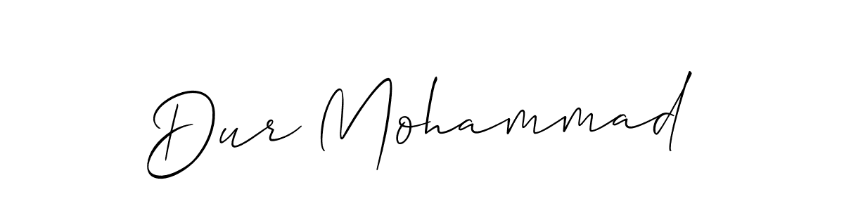 Also You can easily find your signature by using the search form. We will create Dur Mohammad name handwritten signature images for you free of cost using Allison_Script sign style. Dur Mohammad signature style 2 images and pictures png