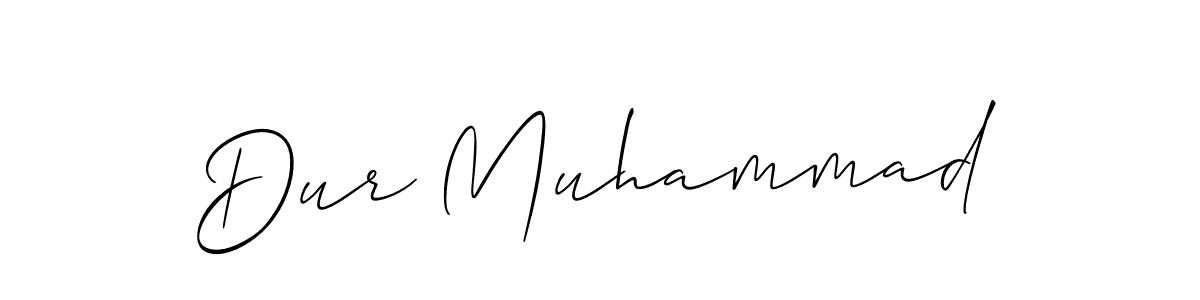 Also we have Dur Muhammad name is the best signature style. Create professional handwritten signature collection using Allison_Script autograph style. Dur Muhammad signature style 2 images and pictures png