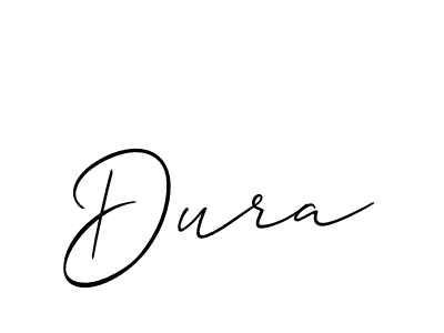 Make a beautiful signature design for name Dura. With this signature (Allison_Script) style, you can create a handwritten signature for free. Dura signature style 2 images and pictures png