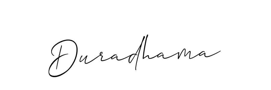 Design your own signature with our free online signature maker. With this signature software, you can create a handwritten (Allison_Script) signature for name Duradhama. Duradhama signature style 2 images and pictures png