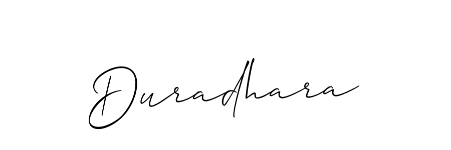 Similarly Allison_Script is the best handwritten signature design. Signature creator online .You can use it as an online autograph creator for name Duradhara. Duradhara signature style 2 images and pictures png