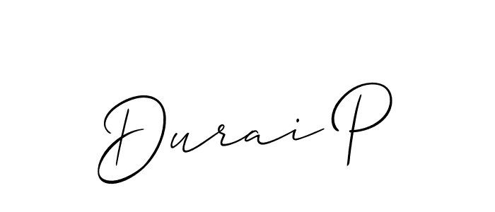 Make a beautiful signature design for name Durai P. With this signature (Allison_Script) style, you can create a handwritten signature for free. Durai P signature style 2 images and pictures png
