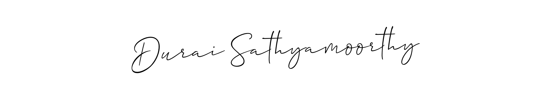 It looks lik you need a new signature style for name Durai Sathyamoorthy. Design unique handwritten (Allison_Script) signature with our free signature maker in just a few clicks. Durai Sathyamoorthy signature style 2 images and pictures png