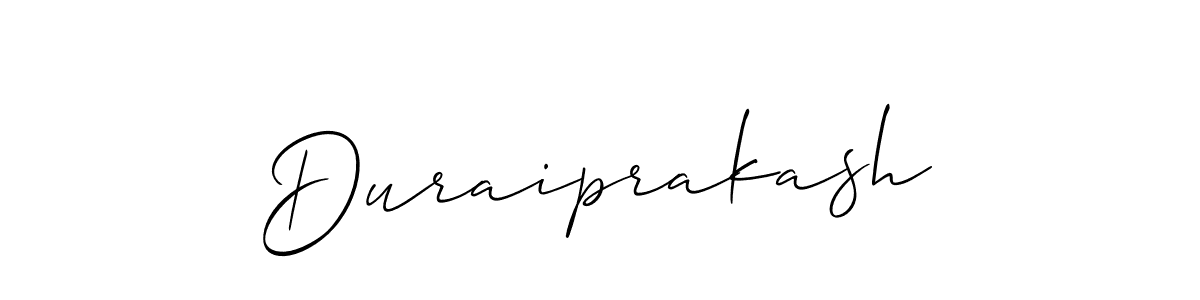 The best way (Allison_Script) to make a short signature is to pick only two or three words in your name. The name Duraiprakash include a total of six letters. For converting this name. Duraiprakash signature style 2 images and pictures png