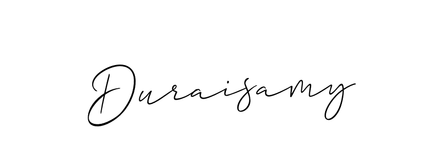 It looks lik you need a new signature style for name Duraisamy. Design unique handwritten (Allison_Script) signature with our free signature maker in just a few clicks. Duraisamy signature style 2 images and pictures png