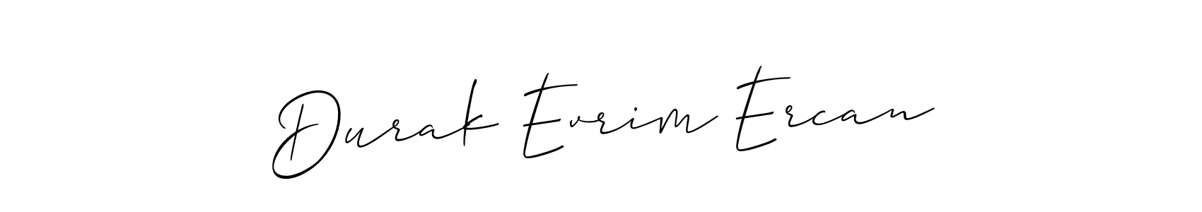 Make a short Durak Evrim Ercan signature style. Manage your documents anywhere anytime using Allison_Script. Create and add eSignatures, submit forms, share and send files easily. Durak Evrim Ercan signature style 2 images and pictures png