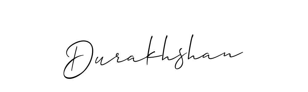 Design your own signature with our free online signature maker. With this signature software, you can create a handwritten (Allison_Script) signature for name Durakhshan. Durakhshan signature style 2 images and pictures png