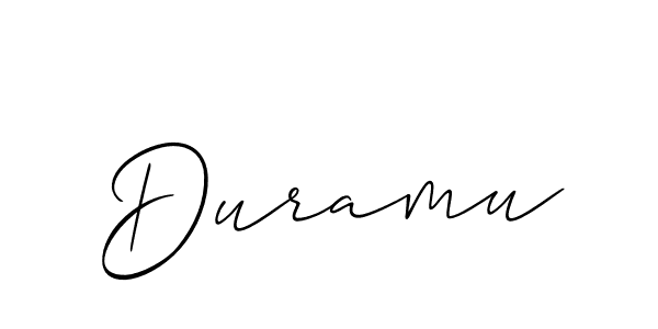 Allison_Script is a professional signature style that is perfect for those who want to add a touch of class to their signature. It is also a great choice for those who want to make their signature more unique. Get Duramu name to fancy signature for free. Duramu signature style 2 images and pictures png