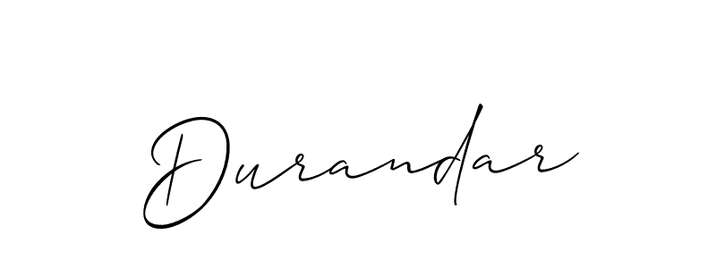 How to make Durandar signature? Allison_Script is a professional autograph style. Create handwritten signature for Durandar name. Durandar signature style 2 images and pictures png