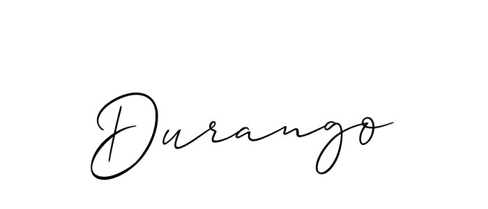 Design your own signature with our free online signature maker. With this signature software, you can create a handwritten (Allison_Script) signature for name Durango. Durango signature style 2 images and pictures png